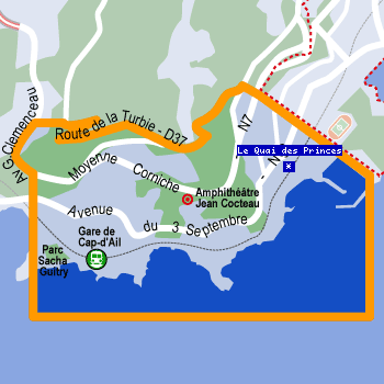 Monaco Cap d'Ail - Plan Monaco