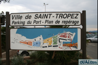Panneau parking du port de Saint Tropez