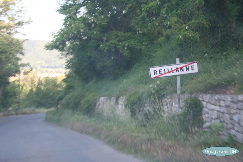 Panneau routier fin village de Reillanne